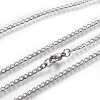 Non-Tarnish 304 Stainless Steel Curb Chain Necklaces NJEW-E143-01P-2