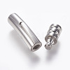 Tarnish Resistant 304 Stainless Steel Bayonet Clasps STAS-O114-050B-P-4