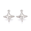 304 Stainless Steel Pendant Cabochon Settings STAS-T067-72P-1
