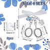 DIY Flower Alloy Pendants Kits PALLOY-HY00072-2