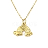 Ion Plating(IP) 304 Stainless Steel Pendant Necklaces for Women NJEW-B080-03G-1