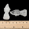 Natural Quartz Crystal Carved Healing Cat with Witch Hat Figurines DJEW-D012-07K-3