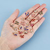 40Pcs 10 Style Butterfly Alloy Rhinestone Cabochons MRMJ-HY0002-38-3
