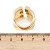 Brass Micro Pave Cubic Zirconia Cuff Rings RJEW-C140-12G-5
