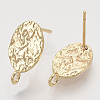 Brass Stud Earring Findings X-KK-T054-50G-NF-2