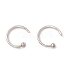 C-Shaped 304 Stainless Steel Ear Cuff Findings STAS-G266-17B-P-2