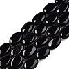 Natural Black Stone Beads Strands G-M206-47-4