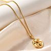 Summer Beach 304 Stainless Steel Pendant Rope Chain Necklaces for Women STAS-Z108-01G-05-3