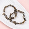 Natural Moonstone Chip Beaded Stretch Bracelets for Women Men BJEW-L038-01D-3