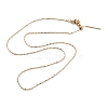 Ion Plating(IP) Adjustable 304 Stainless Steel Serpentine Chain Necklaces NJEW-K270-04G-2