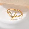 304 Stainless Steel Cuff Rings for Women RJEW-D285-01G-J-4