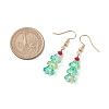 Glass Dangle Earrings EJEW-TA00449-3