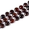 Natural Garnet Beads Strands G-B153-B22-4