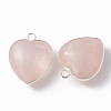 Natural Rose Quartz Pendants G-C005-01S-15-2