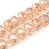 Transparent Electroplate Glass Beads Strands EGLA-P062-01A-PL02-1