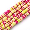 Handmade Polymer Clay Beads Strands CLAY-R089-6mm-T02B-17-1