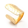 Ion Plating(IP) 304 Stainless Steel Wide Flat Open Cuff Ring for Women X-RJEW-F131-16G-1