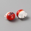 Handmade Porcelain Beads PORC-WH0006-02-3
