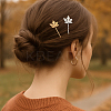 8Pcs 2 Colors Iron & Alloy Hair Bobby Pins PHAR-HY0001-13-5