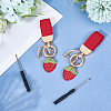 2Pcs Alloy Pendant Decorations KEYC-SP0001-40-3
