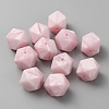 Hexagon Food Grade Eco-Friendly Silicone Focal Beads SIL-WH0012-039B-1