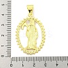 Rack Plating Brass Micro Pave Clear Cubic Zirconia Pendants KK-B091-30G-04-3