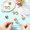 6Pcs 2 Colors Brass Enamel Prayer Box Pendants KK-CJ0005-80-5