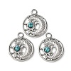 Synthetic Turquoise Sun and Moon Pendants STAS-P406-06P-1