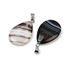 Dyed Natural Banded Agate Pendants G-G202-09C-2