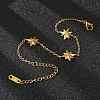 304 Stainless Steel Star Link Bracelets BJEW-Q051-05G-5
