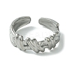 Non-Tarnish 304 Stainless Steel Open Cuff Ring RJEW-L110-020P-2