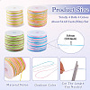 4 Rolls 4 Colors Segment Dyed Nylon Chinese Knotting Cord NWIR-TA0001-14-3