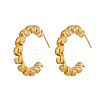 Twist C-Shaped 304 Stainless Steel Stud Earrings LS-RC9217-2