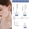 800Pcs 2 Styles  304 Stainless Steel Flat Round Blank Peg Stud Earring Findings FIND-BBC0003-52-2