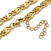 Ion Plating(IP)  304 Stainless Steel Lumachina Chain Necklaces NJEW-C060-01C-G-2