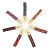 7Pcs Vintage Polyester Ribbon Keychain KEYC-TAC00047-2