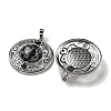 Natural Snowflake Obsidian Pendants G-Q158-03L-2