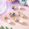 10 Pcs Natural Citrine & Amethyst & Rose Quartz & White Jade & Lapis Lazuli Pendants PALLOY-TA00205-5