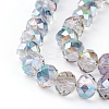 Electroplate Glass Faceted Rondelle Beads Strands EGLA-D020-10x8mm-15-2