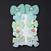 5 Pair 5 Style Bowknot & Flower Polyester Alligator Hair Clips PHAR-C012-01B-2