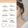 64Pcs 8 Styles 304 Stainless Steel Linking Ring STAS-CD0001-19-3
