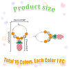 Autumn Pineapple Alloy Enamel Wine Glass Charms AJEW-GA00016-2