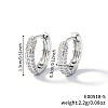 Elegant Brass Rhinestone Ring Hoop Earrings NI2489-2-1