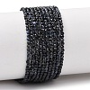 Natural Black Sapphire Beads Strands G-P625-2mm-01-2
