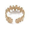 Ion Plating(IP) 304 Stainless Steel Handrail Open Cuff Rings for Women RJEW-G285-30G-3