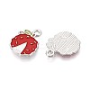 Fruit Alloy Enamel Charms PALLOY-S058-01P-16-1