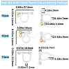 30Pcs 3 Styles 304 Stainless Steel & Plastic Clip-on Earring Findings STAS-BBC0003-36-2