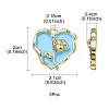 5Pcs Rack Plating Alloy Enamel Pendants ENAM-YW0001-48-3