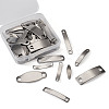 Kissitty Rectangle 304 Stainless Steel Links Connectors STAS-KS0001-04-16