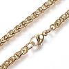 304 Stainless Steel Wheat Chain Necklaces NJEW-D285-14G-2